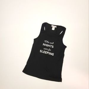 Lati Fashion Black Sleep Tank Top